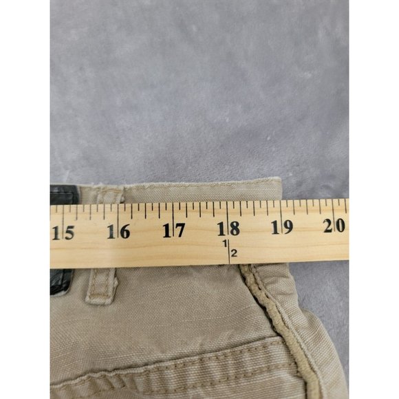 Levis Shorts Mens 38 Beige Vintage Silvertab‎ Canvas Work Wear - Picture 2 of 6